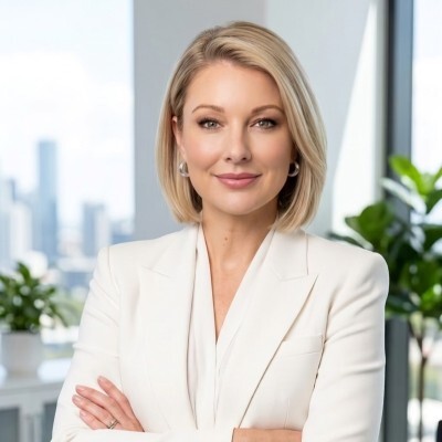 Professional headshot of Katharine Kennedy, enterprise AI leader, keynote speaker, and author of Fixing Her Crown